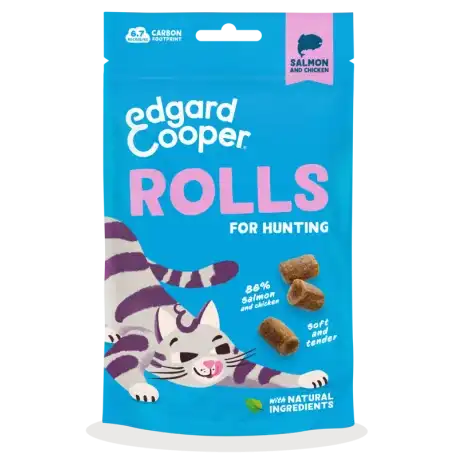 0.045 KG 45 g Edgard & Cooper Rollitos Salmón y Pollo para gatos - Edgard & Cooper - Comparador de precios
