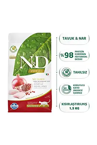 Farmina N&D Grain Free Neutered para gatos 1.5 Kg.