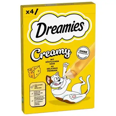 Dreamies Creamy Snacks snacks cremosos para gatos - Queso (44 x 10 g) - Pack Ahorro - Dreamies - Comparador de precios