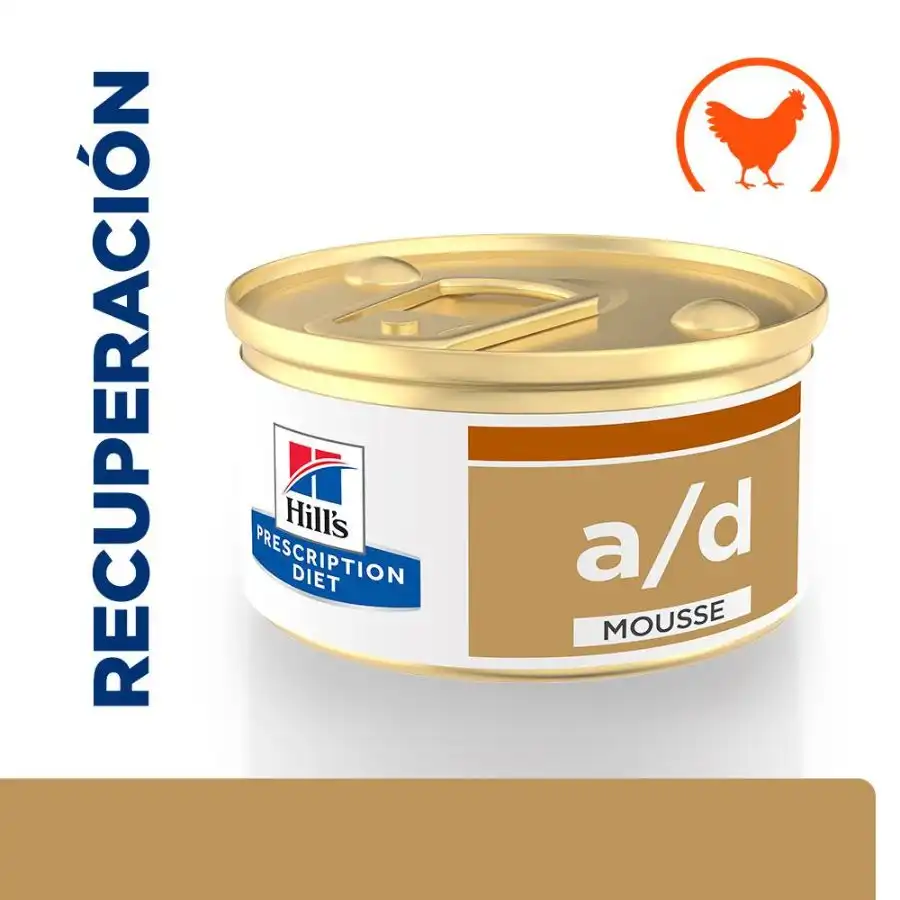 Hill's Prescription Diet a/d Mousse de Pollo Lata para perros y gatos 85 g - Hills - Comparador de precios