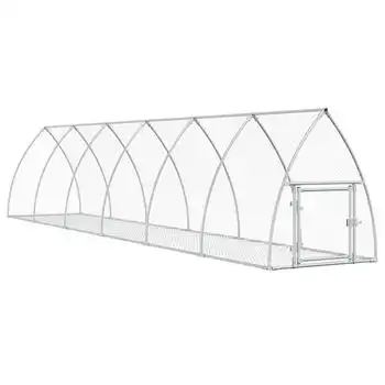 Jaula Para Conejos Acero Galvanizado Plateado 600x105x120 Cm Vidaxl