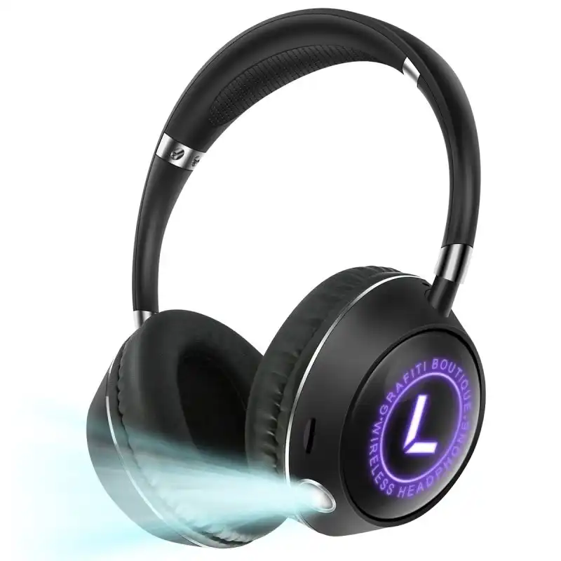 Kinsi K69 Auriculares Inalámbricos Bluetooth con Linterna Negros