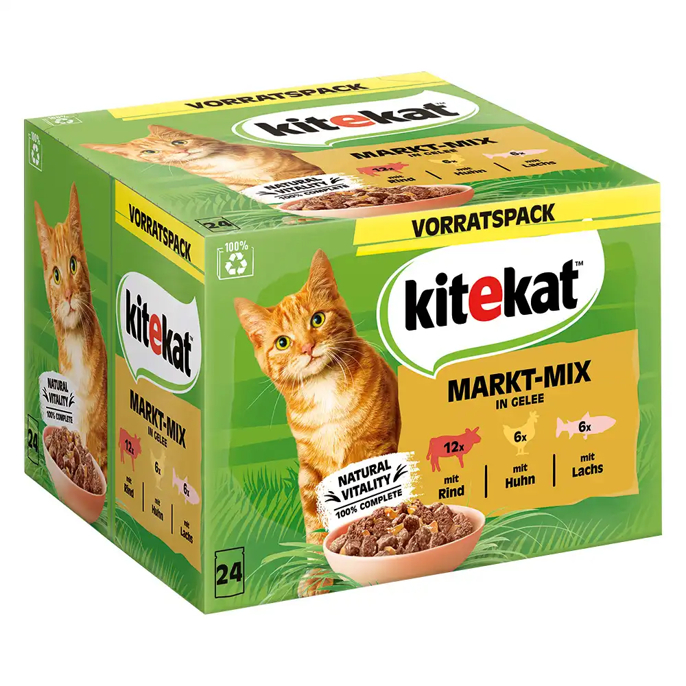 Kitekat Fresco Bolsa 48 x 85 g - Combinación de mercados en gelatina