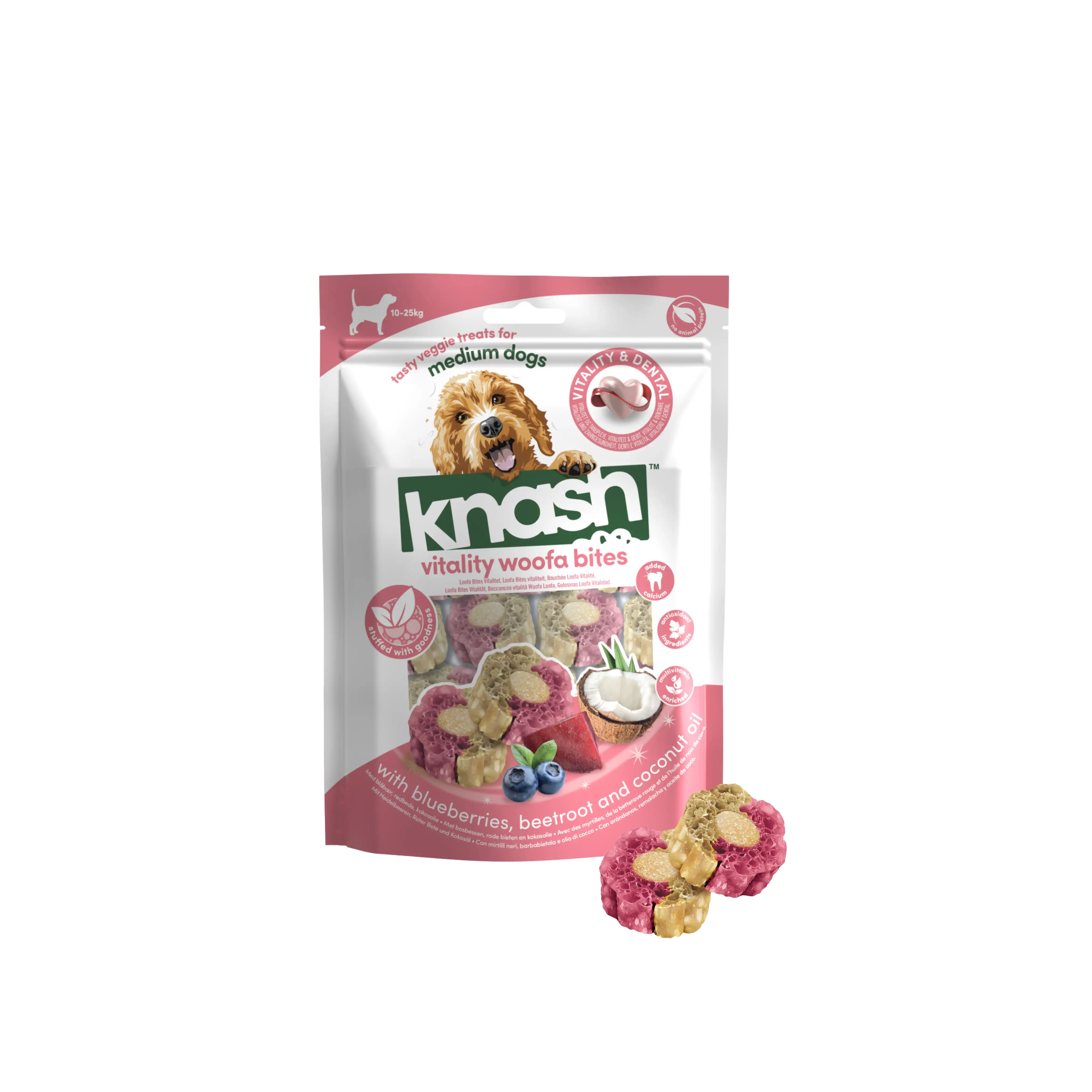 KNASH BITES VITALITY DE ARÁNDANOS, COCO Y REMOLACHA 2 boslas x 100g - 200 g - Knash - Comparador de precios