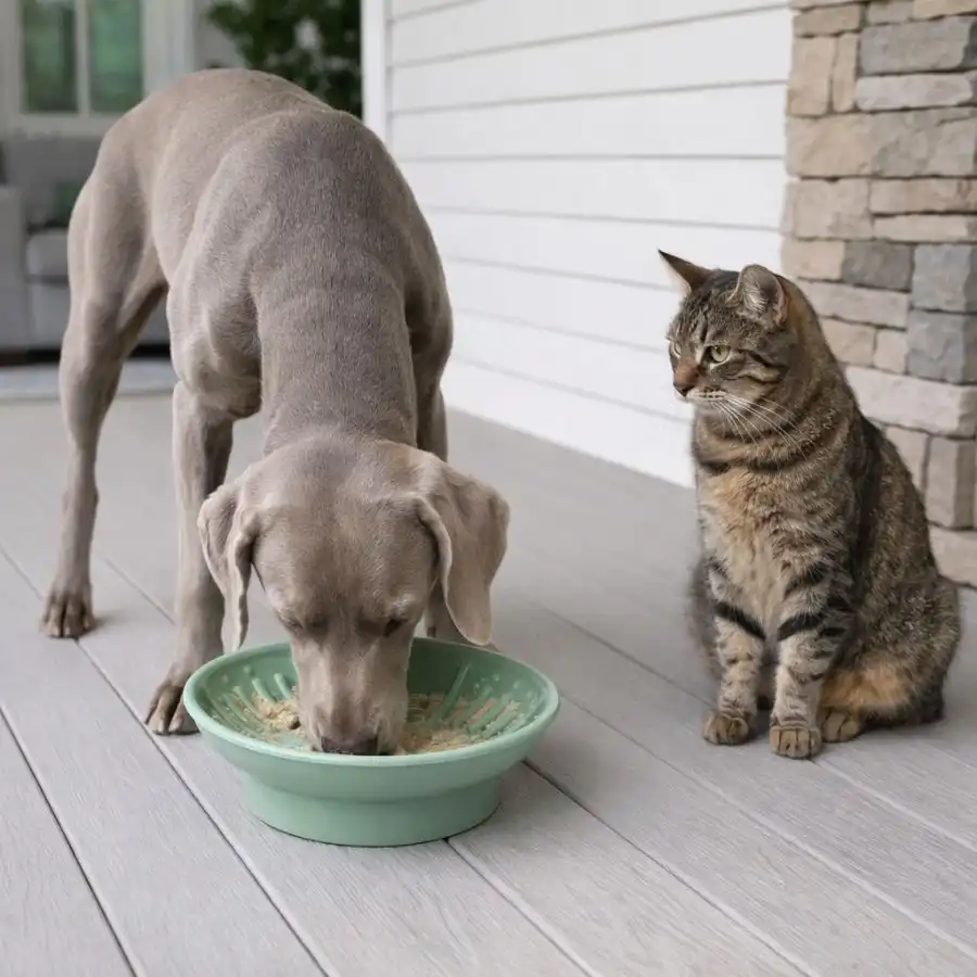 Leeby Comedero Antivoracidad Verde para perros y gatos - 225 ml - Leeby - Comparador de precios