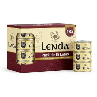 Lenda Delicat Bocaditos en Salsa de Pollo con Verduras para Gatos - 18 x 85 g - Lenda - Comparador de precios