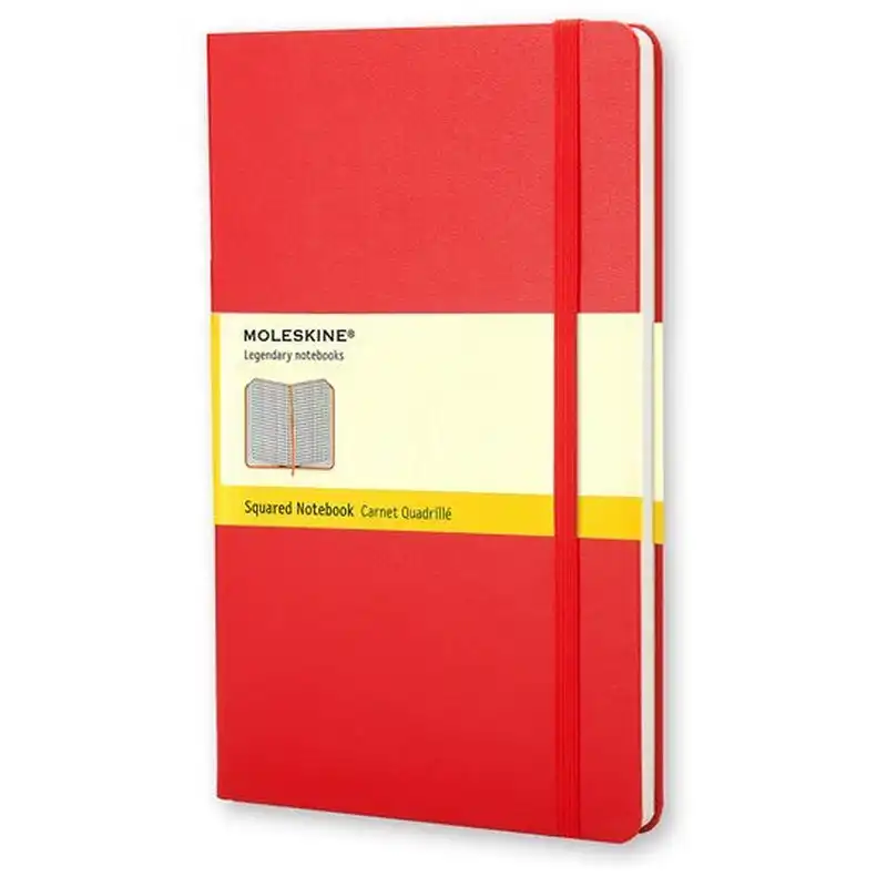 Moleskine MM712 Cuaderno 192 Hojas Cuadrícula Rojo