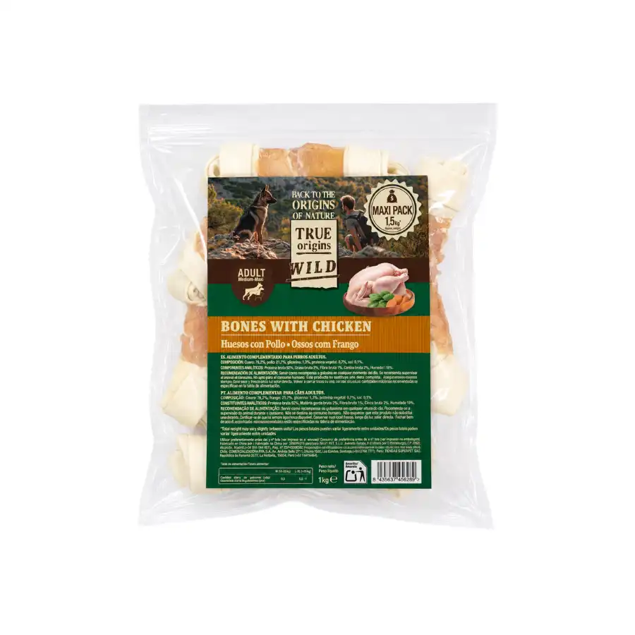 True Origins Wild Huesos con Pollo Snack para perros 1.5 kg - True Origins - Comparador de precios
