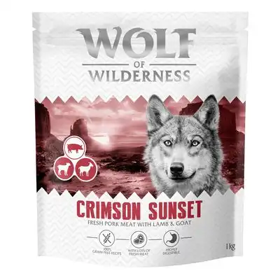 Wolf of Wilderness Adult «Crimson Sunset» cordero y cabra, sin cereales - 1 kg - Receta nueva - Wolf of Wilderness - Comparador de precios