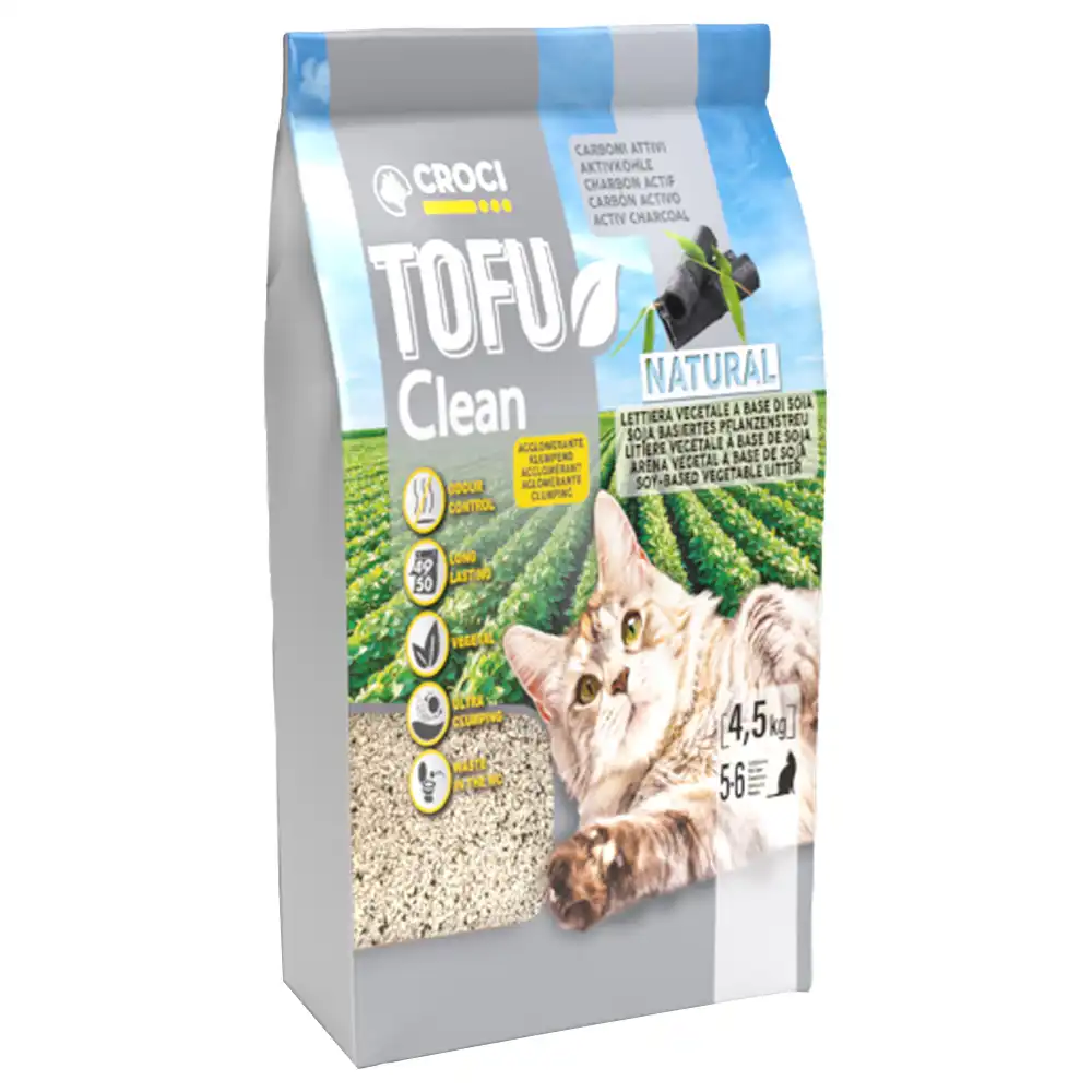 Arena Croci Tofu Clean Active para gatos - 4,5 kg