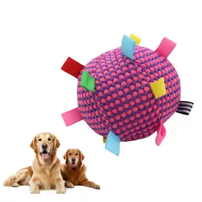 FurryFusion Pelota de peluche con cascabel para gatos y perros - rosa roja - Furry Fusion - Comparador de precios