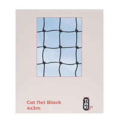 Red de seguridad TIAKI reforzada con alambre, negra para gatos - 4 x 3 m - TIAKI - Comparador de precios