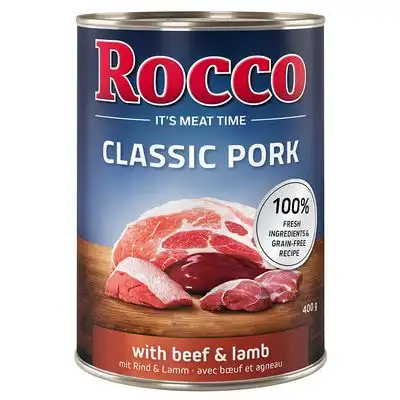 Rocco Classic Pork 6 x 400 g - Cerdo con vacuno y cordero - Rocco - Comparador de precios