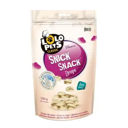 Snack para perros adultos Lolo Pets Classic Drops leche con vitaminas 200 gr
