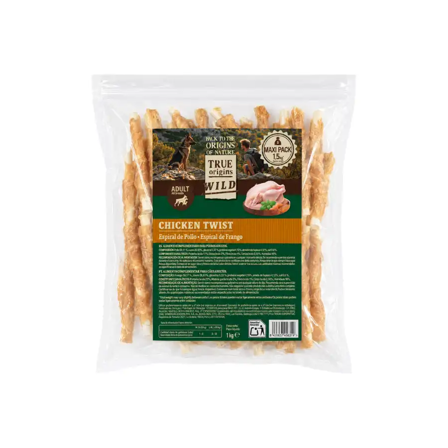 True Origins Wild Espiral de Pollo Snack para perros 1.5 kg - True Origins - Comparador de precios