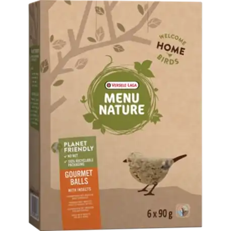 Versele Laga Menu Nature Gourmet Balls Bolas de Grasa para Pájaros con Insectos, 540 gr - Versele - Comparador de precios