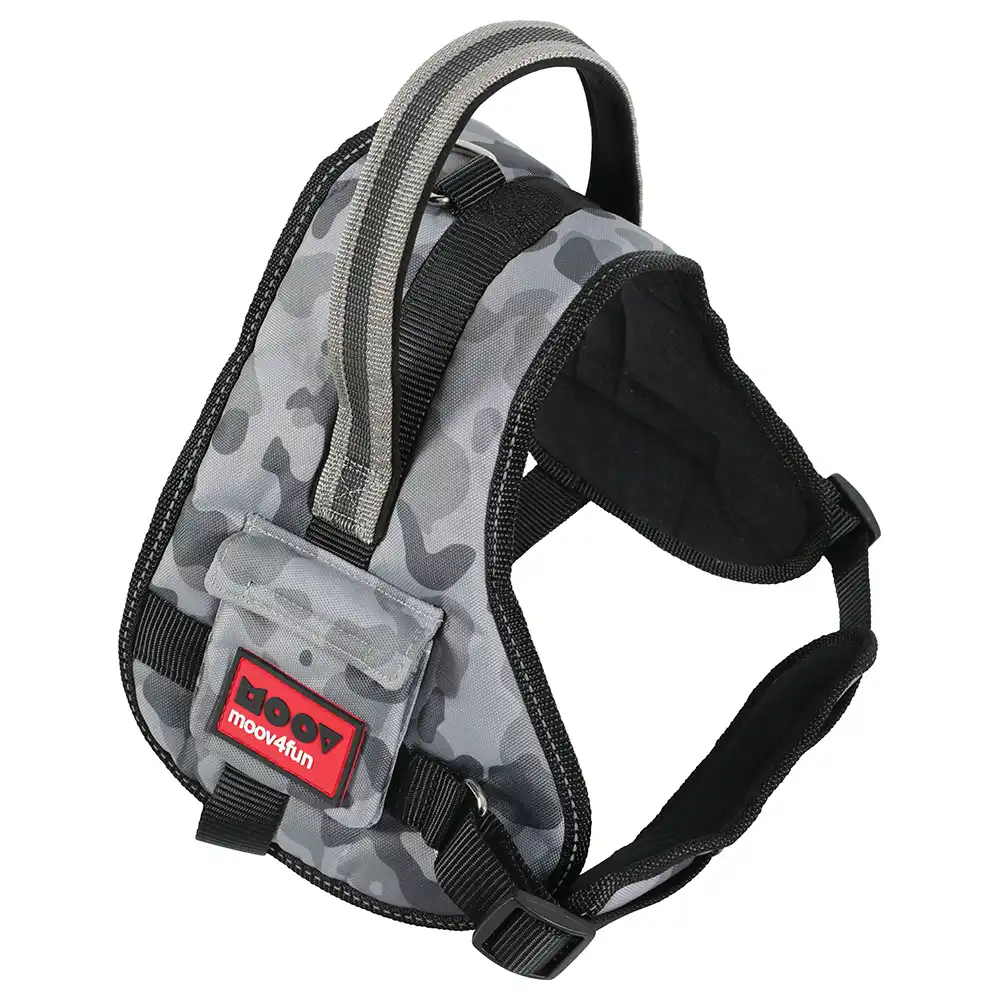 Arnés ajustable para perros Zolux Moov, gris camuflaje - Talla L: 62 - 82 cm de perímetro torácico