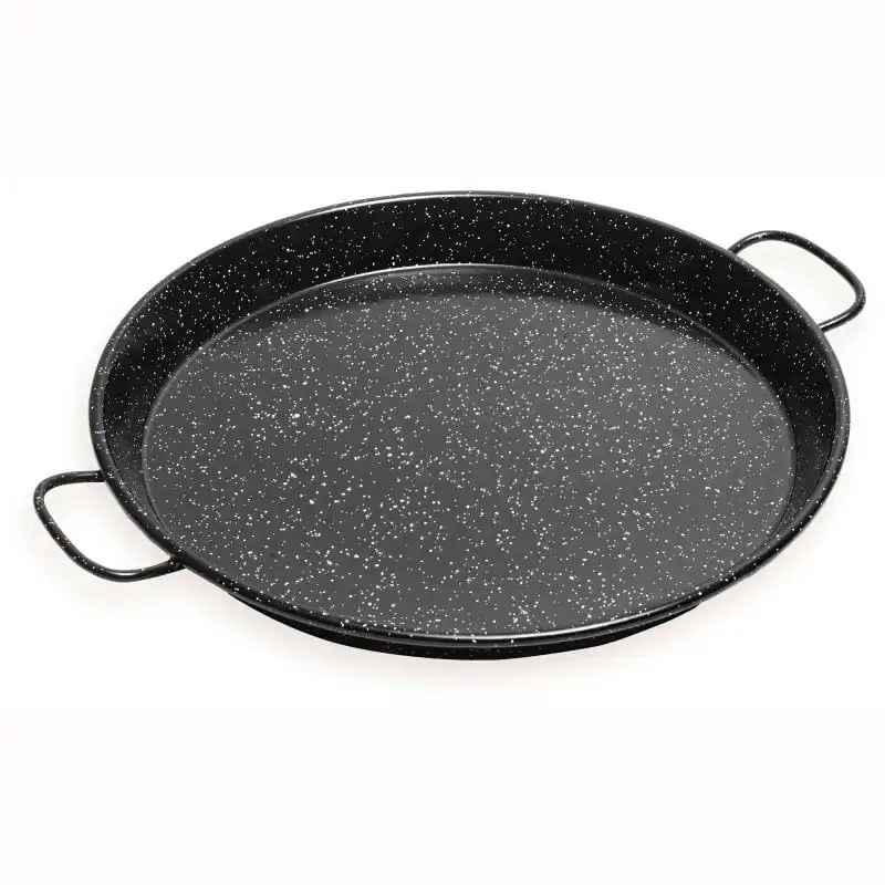 Briebe BRI-700524 Paellera Valenciana Inducción 24cm para Acero Esmaltado Vitrocerámica Fuego Gas Negro
