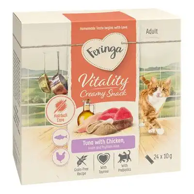 Feringa Vitality Creamy Snacks - Pack Ahorro  - Atún con pollo (96 x 10 g) - Feringa - Comparador de precios