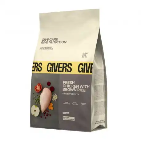 Givers Pienso Natural Para Cachorros con Pollo y Arroz Integral, 3 Kg - Givers - Comparador de precios