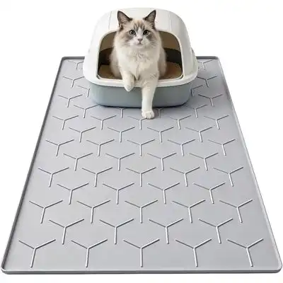 HausPets Alfombrilla silicona arenero Garoopion, 86x56 cm, impermeable - Gris. Una unidad. 86x56 cm. - HausPets - Comparador de precios