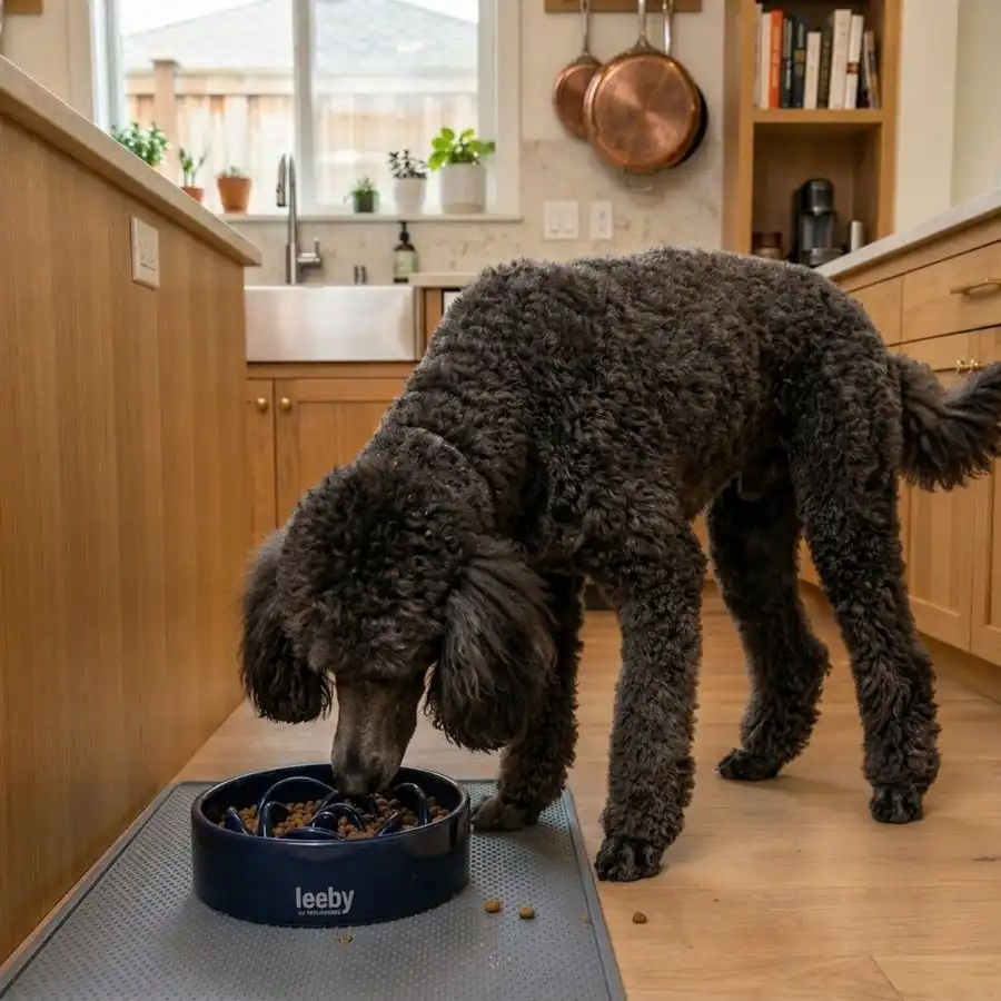 Leeby Comedero Antivoracidad de Cerámica Azul para perros - 300 ml - Leeby - Comparador de precios