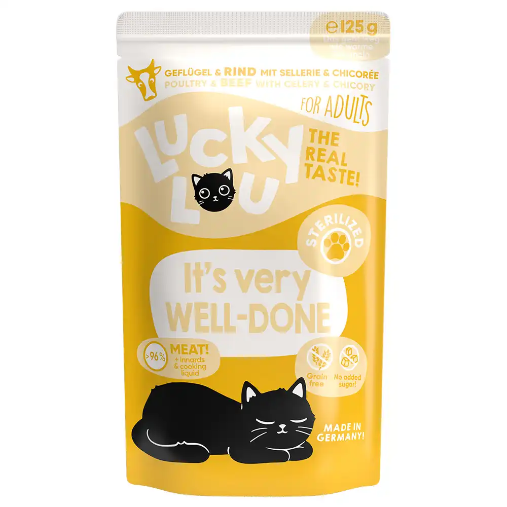 Lucky Lou Esterilizado 16 x 125 g - Aves de corral y vacuno