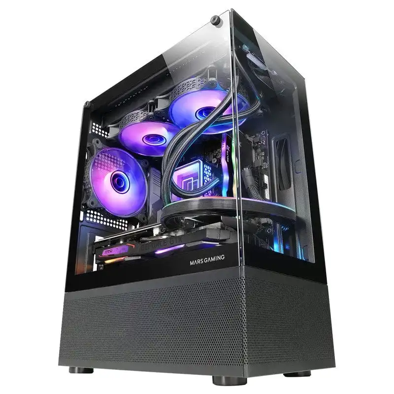 Mars Gaming MC-SE Torre Micro-ATX Cristal Templado USB 3.0 Negra