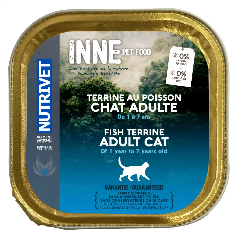 Nutrivet Inne Cat Terrine Adult 150 g - 10 x 150 g - pescado