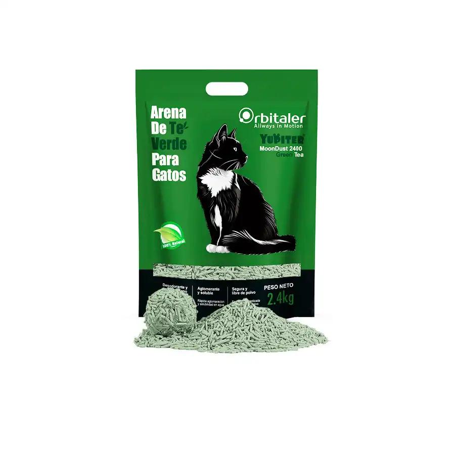 Orbitaler Arena Aglomerante Té Verde para gatos - 2.4 kg - Orbitaler - Comparador de precios