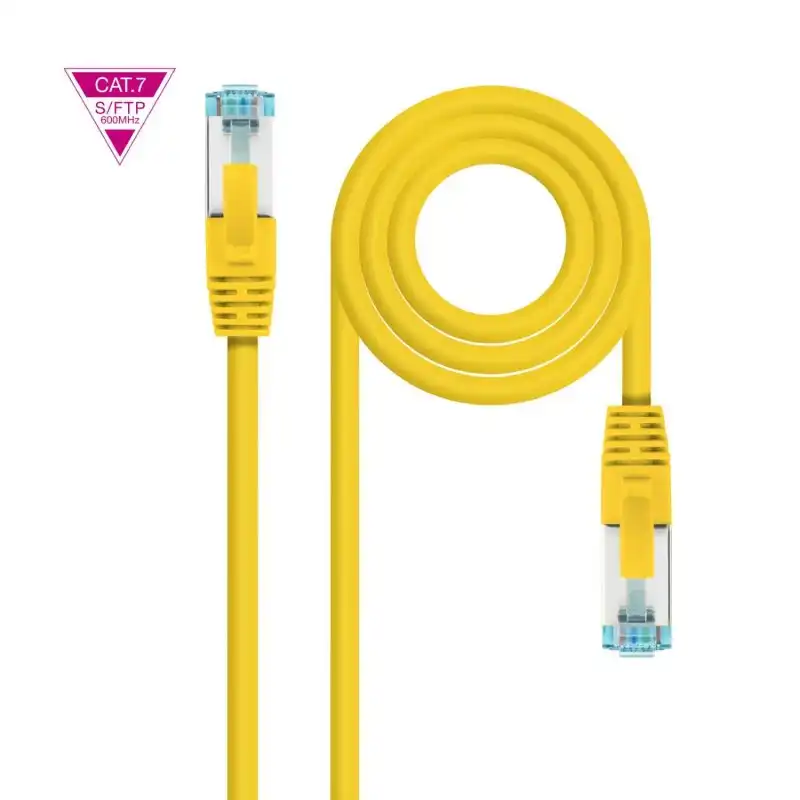Original Cherry Cable De Red Ethernet Cat.7 Lszh Sftp Pimf Awg26 30cm Amarillo