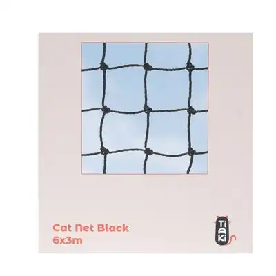 Red de seguridad TIAKI reforzada con alambre, negra para gatos - 6 x 3 m - TIAKI - Comparador de precios