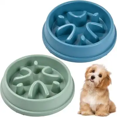 ZooVenture Comedero antigourmet para perros de 21x21 cm - Juego de 2 piezas: Verde + Azul | Dimensiones: 21 x 21 x 4,5 cm - Zooventure - Comparador de precios