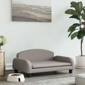 Cama Para Perros De Tela Gris Taupé 70x45x30 Cm