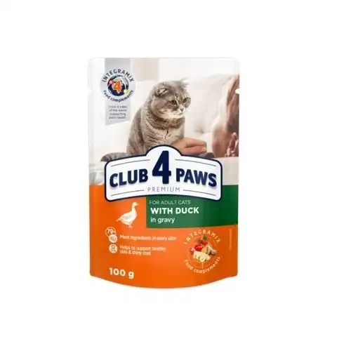 Club 4 paws pienso húmedo pato en salsa para gatos adultos - Club 4 Paws - Comparador de precios
