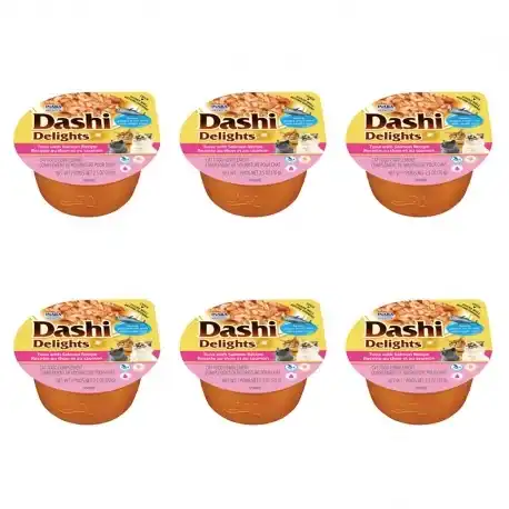 Dashi Delights Comida Húmeda en Caldo con Atún y Salmón, 6 x 70 gr - Churu - Comparador de precios