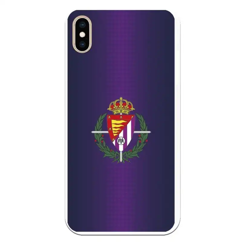 Funda Oficial Valladolid Escudo Fondo Lila para iPhone XS Max