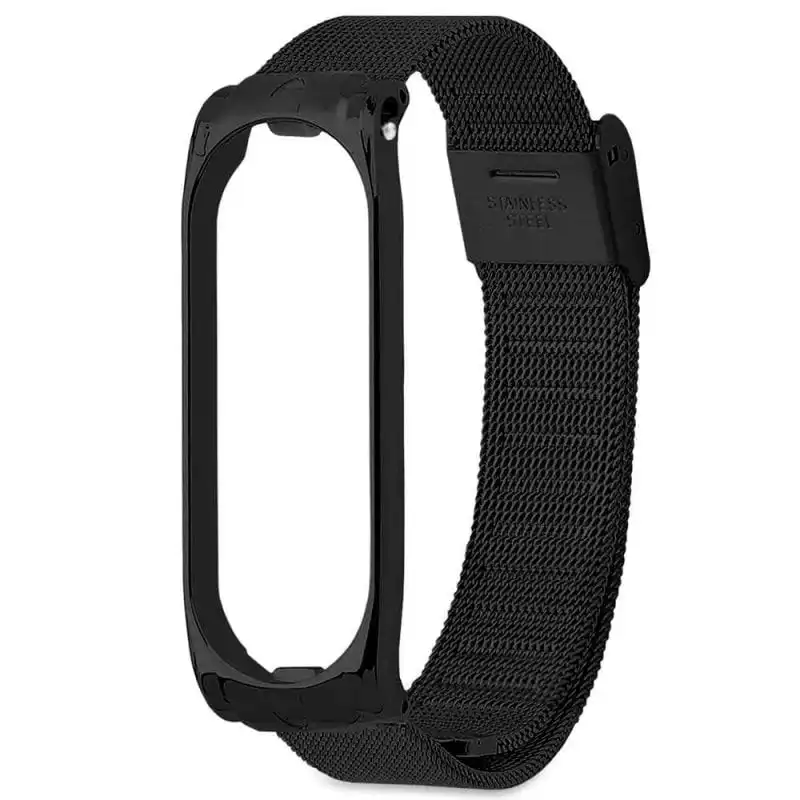 OcioDual Correa de Metal Negra Compatible con Xiaomi Mi Smart Band 3/4