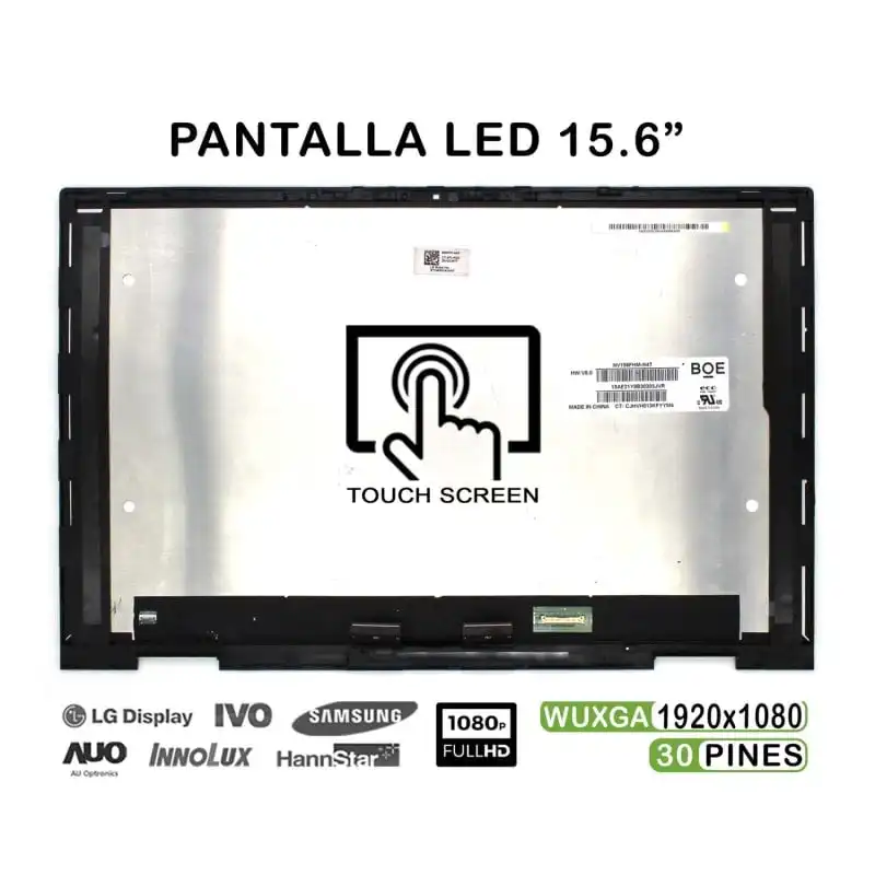Pantalla Táctil Led De 15.6" Para Portátil Hp Envy X360 15-ew 15-ey 15z-ey Con Marco