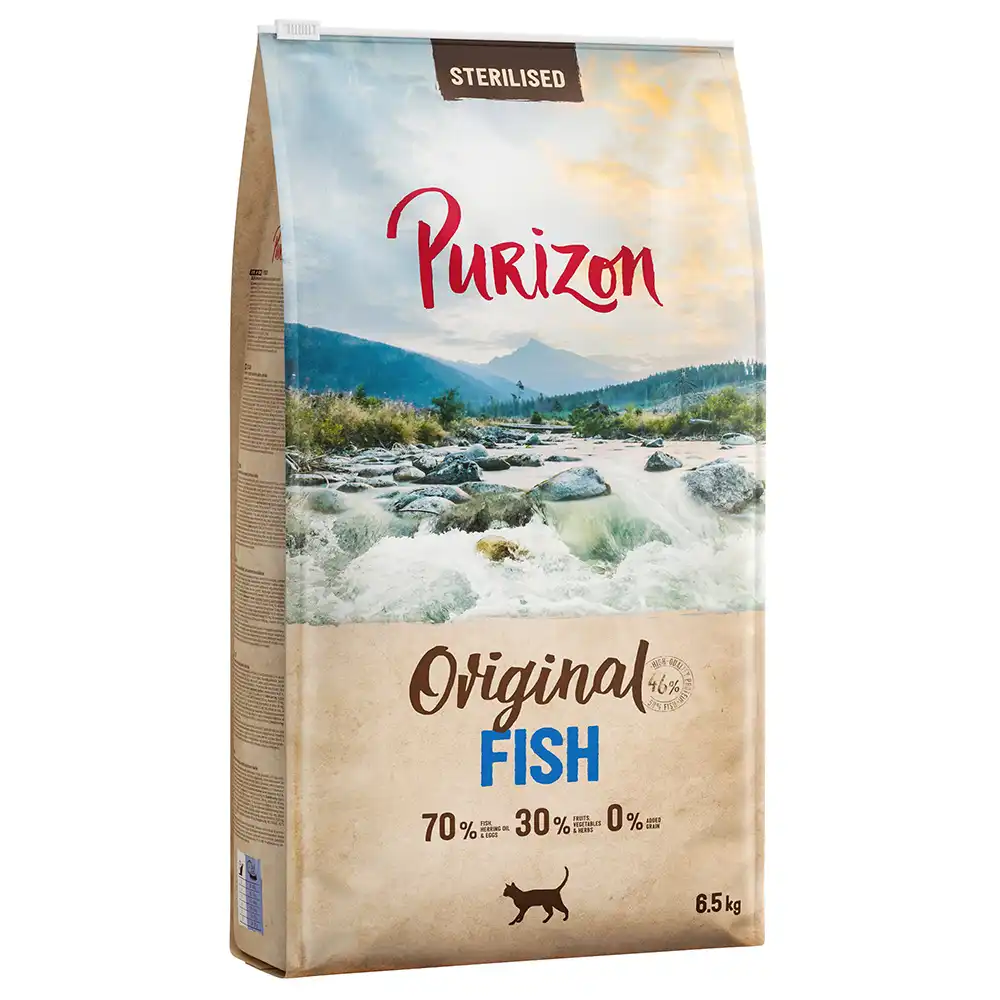 Purizon Adult Sterilised con pescado, sin cereales - 6,5 kg