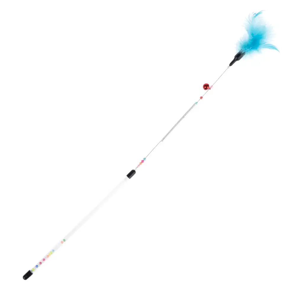 TIAKI caña azul con plumas para gatos  - 1 unidad - TIAKI - Comparador de precios