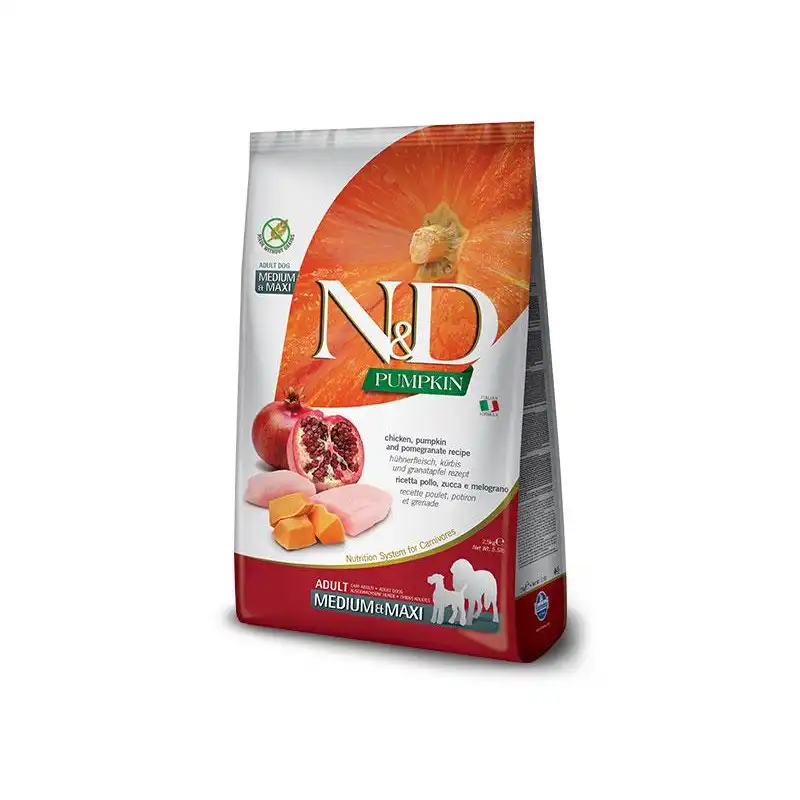 Farmina N&D Calabaza Grain Free Medium Maxi pollo 2.5 Kg. - Farmina - Comparador de precios