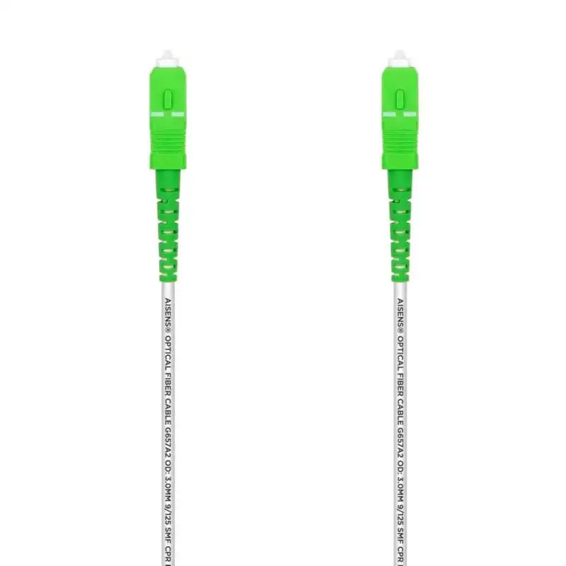 Aisens Cable Fibra Óptica Latiguillo G657A2 3.0 9/125 SMF Simplex CPR DCA LSZH, SC/APC-SC/APC 2.0M