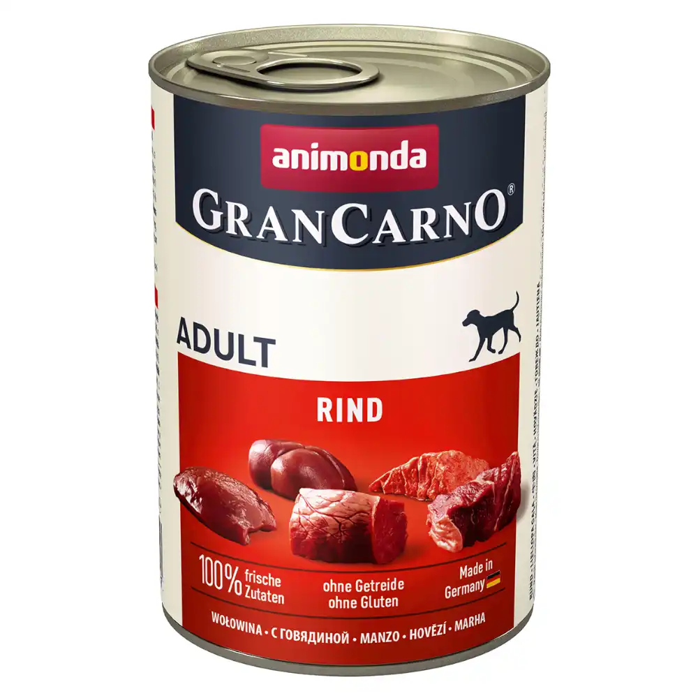 Animonda GranCarno Original Adult 6 x 400 g - Carne pura de vacuno