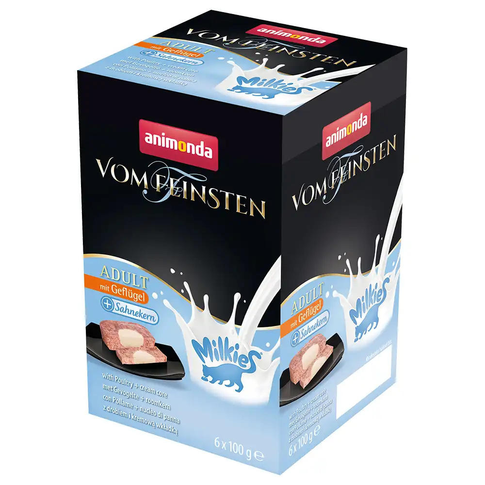 Animonda Vom Feinsten Adult Milkies 6 x 100 g - con ave y centro de nata