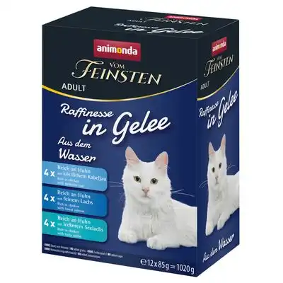 animonda vom Feinsten Adult Raffinesse en gelatina 12 x 85 g - Mix variedades acuáticas (3 variedades) - Animonda Vom Feinsten - Comparador de precios