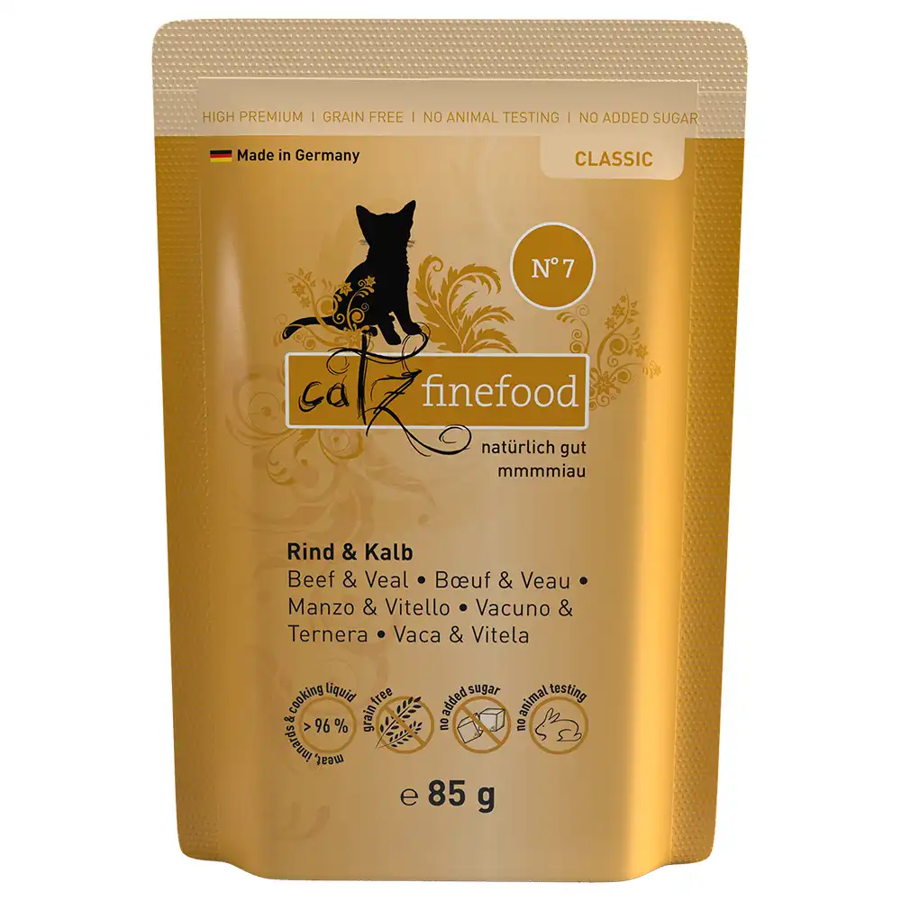 catz finefood en sobres 8 x 85 g -  Vacuno y ternera