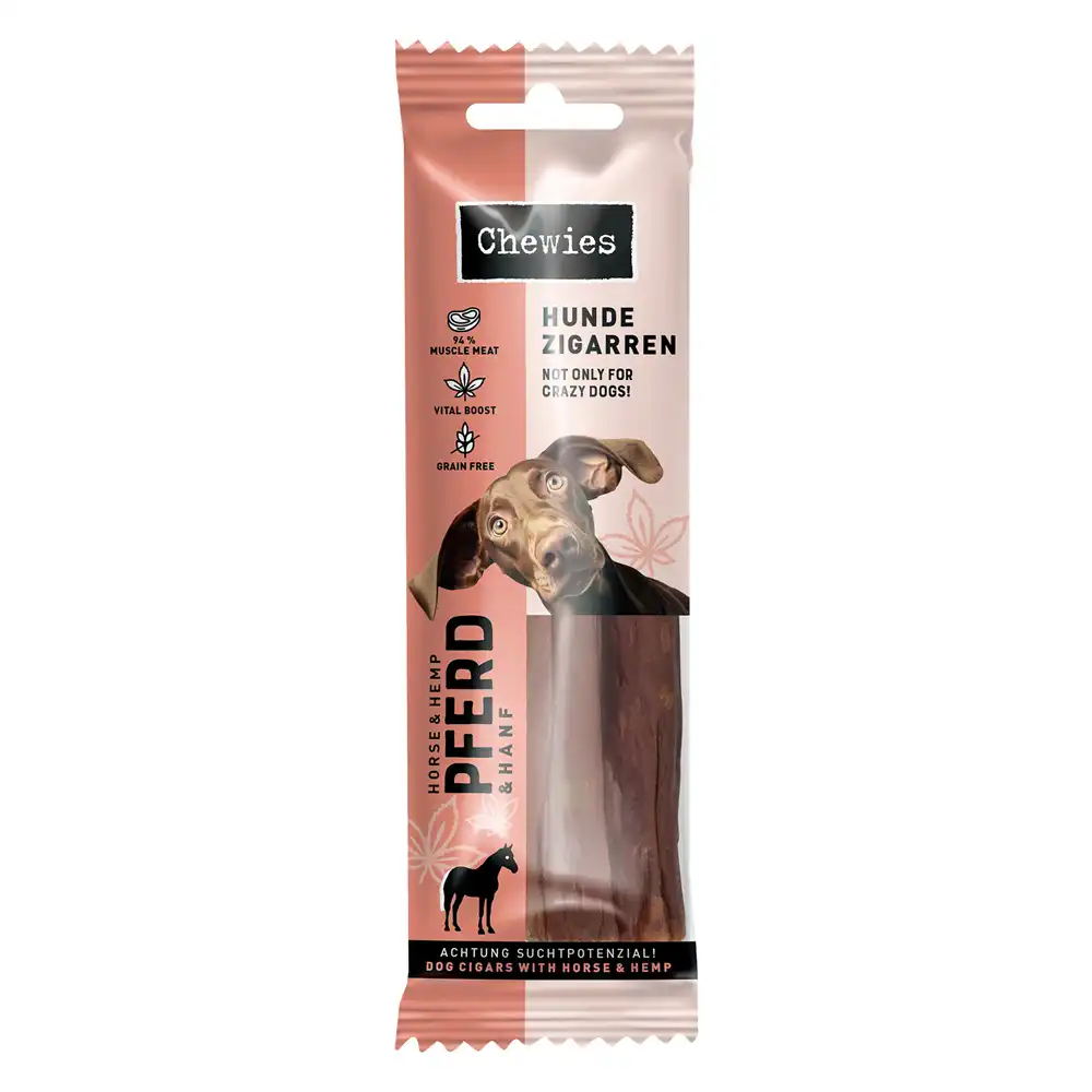 Chewies snacks en forma de puros para perros - Caballo y cáñamo (75 g)