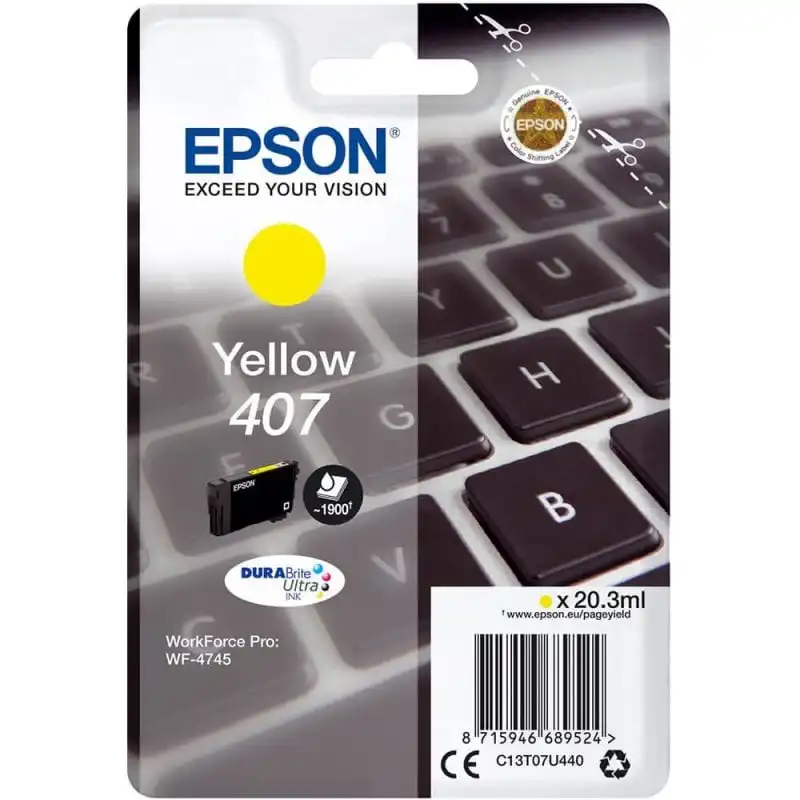Epson 407 Cartucho de Tinta Amarillo