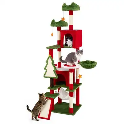 GIANTEX Árbol navideño para gatos XXL 191CM de varios niveles - 1 Árbol - Giantex - Comparador de precios